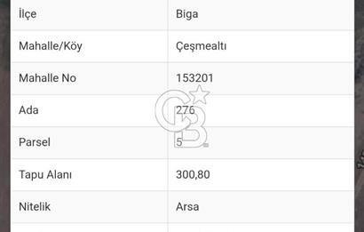 Çanakkale Biga'da Denize Sıfır Villa İmarlı Satılık Arsa