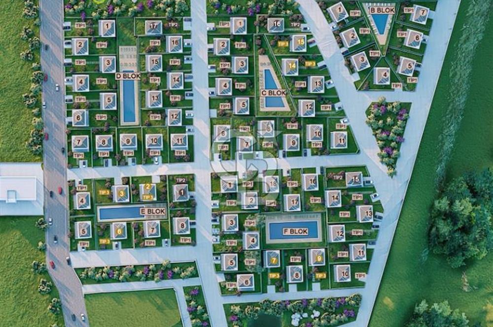 Foça Gerenköy Tam Müstakil 3+1 2 Banyo&WC  Site İçi Ortak Havuzlu