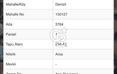 URLA DENİZLİ MAHALLESİNDE  SATILIK ARSA