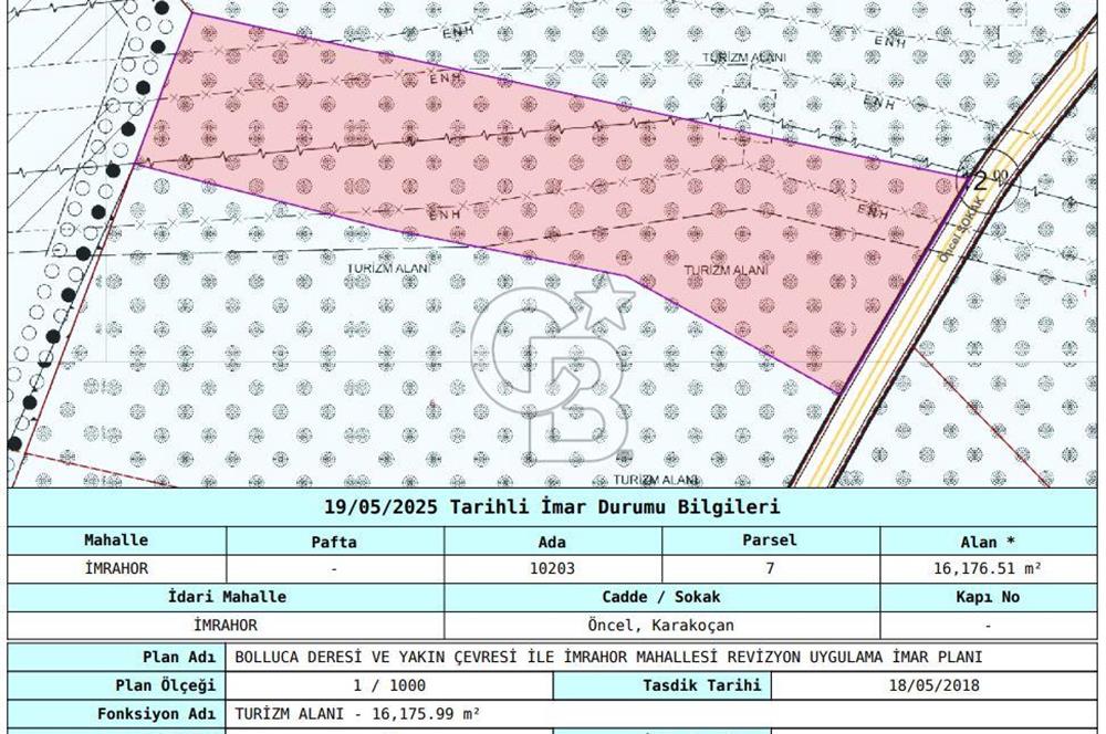 Arnavutköy İmrahor’da 665 m2 Turizm Alanı İmarlı Satılık Arsa