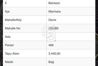 Balıkesir deniz Mahallesi’nde satılık bağ