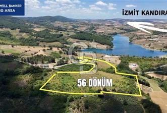Kocaeli İzmit Güvercinlik'te 56 Dönümlük Göl Manzaralı Arazi
