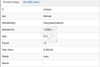 Karşıyaka Lalahan'da 2352 m2 Tek ve Kök Tapu Satılık Arsa