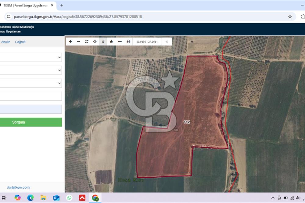 AHMETLİ KAPLICALAR BÖLGESİNDE (81900 M2) SATILIK TARLA