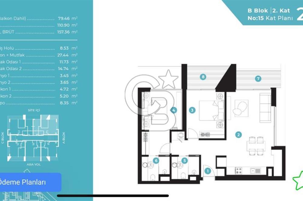 Çeşme Reisdere İnvictus Life Sitesinde 1+1 Satılık Daire