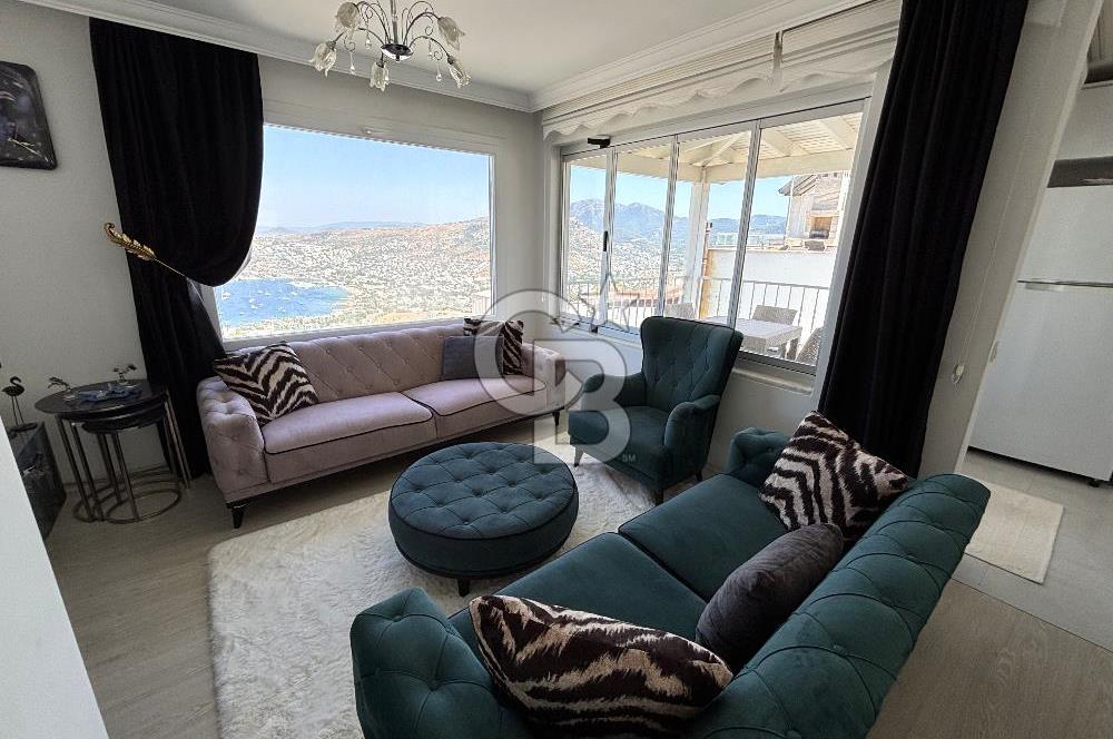 BODRUM GÜNDOĞAN DENİZ MANZARALI KİRALIK YAZLIK VİLLA