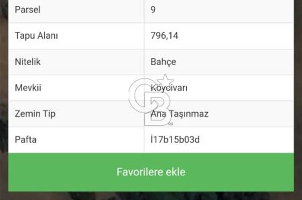 ÇAN KIZILELMA KÖYÜ 796 M2 İMARLI BAHÇE
