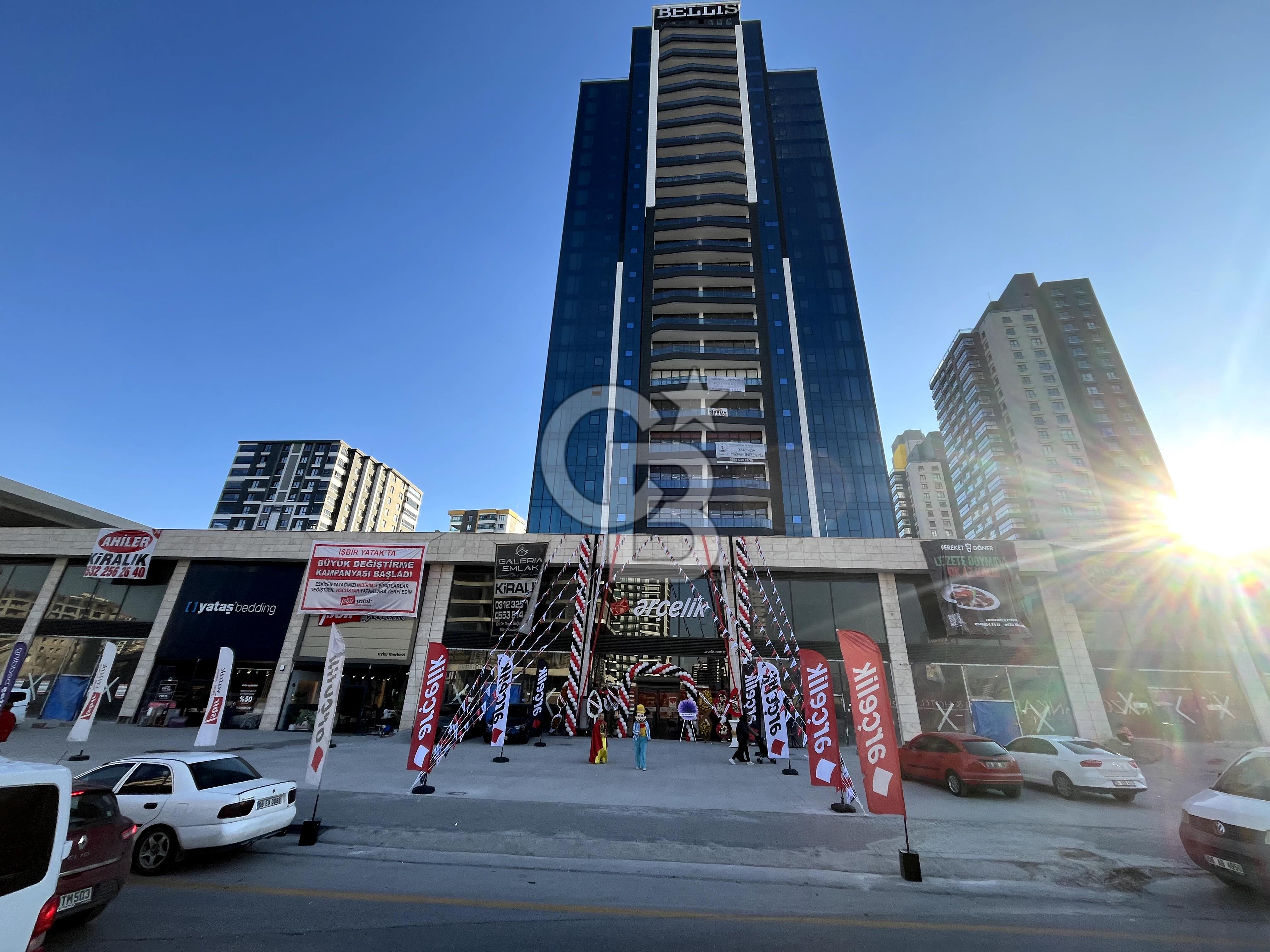 KEÇİÖREN OVACIK MAH BELLİS KULE KİRALIK 130 M2 FULL YAPILI OFİS