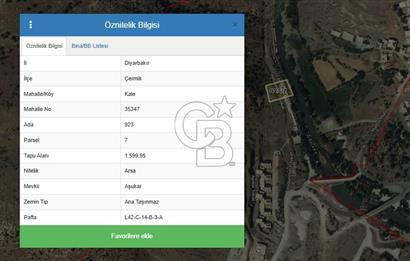 DİYARBAKIR / ÇERMİK – DERE KENARINDA 1,6 DÖNÜM SATILIK ARSA