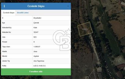 DİYARBAKIR / ÇERMİK – DERE KENARINDA 1,6 DÖNÜM SATILIK ARSA
