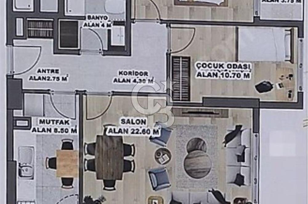 GÜZELYURTTA SIFIR MODERN VE FERAH ASANSÖRLÜ 2+1 DAİRE