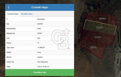DİYARBAKIR / ÇERMİK – 12 DÖNÜM SATILIK ARAZİ