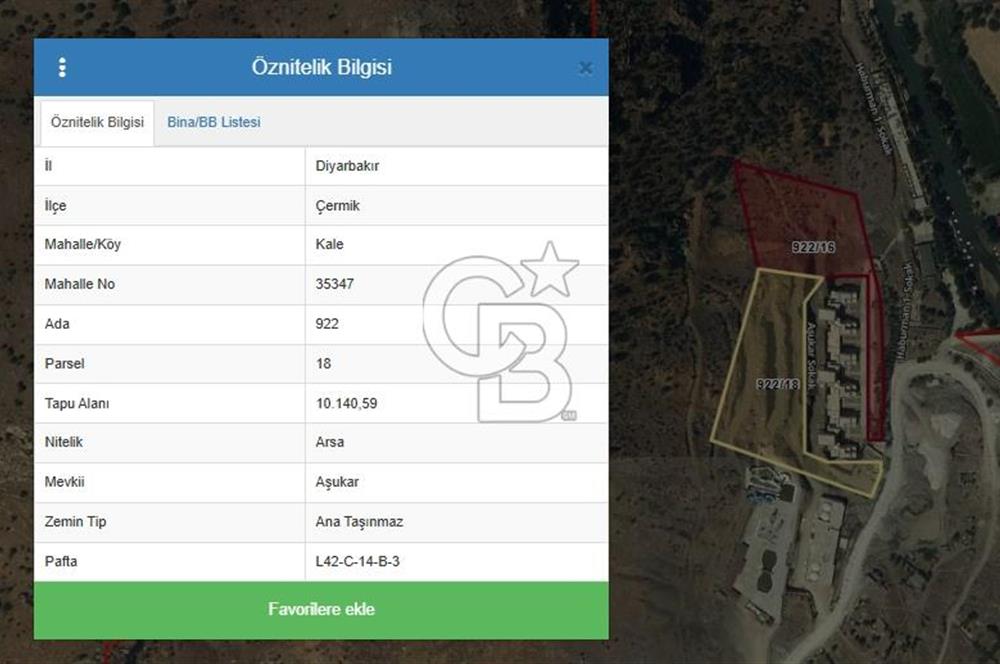 DİYARBAKIR / ÇERMİK – 8 DÖNÜM SATILIK ARAZİ