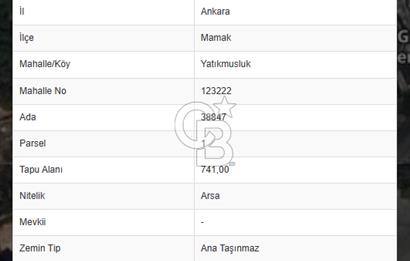 Mamak Plevne Caddesi Üzerinde Satılık Ticari Arsa