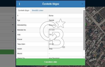 GEMLİK KURŞUNLU MAHALLESİ'NDE SATILIK VİLLA İMARLI ARSA