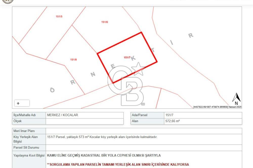 Çanakkale Merkez Kocalar Köyü'nde 572 m² İmarlı Köy İçi Arsa Fırsatı!