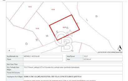 Çanakkale Merkez Kocalar Köyü'nde 572 m² İmarlı Köy İçi Arsa Fırsatı!