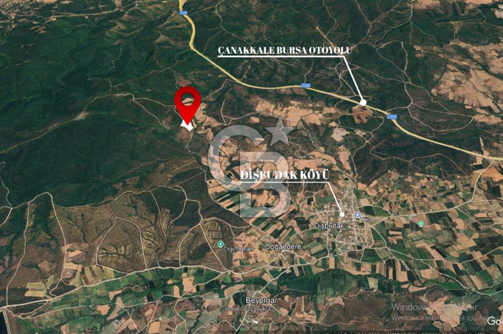 ÇANAKKALE LAPSEKİ DİŞBUDAK KÖYÜNDE SATILIK ARAZİ 