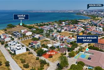ÇANAKKALE KEPEZ SAHİLDE DENİZE 300M MESAFEDE 314 M² SATILIK ARSA