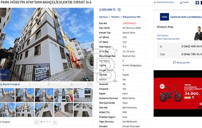 CB PARK HÜSEYİN ATAY'DAN BAHÇELİEVLER'DE FIRSAT 3+1