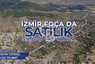İZMİR FOÇA YENİKÖY' DE   ETRAFI TAŞ DUVAR ÖRÜLÜ SATILIK 39.000m2 TARLA