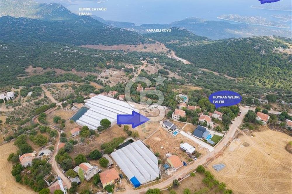 ANTALYA DEMRE KAPAKLI - HOYRAN SATILIK DENİZ MANZARALI 2 TAPU