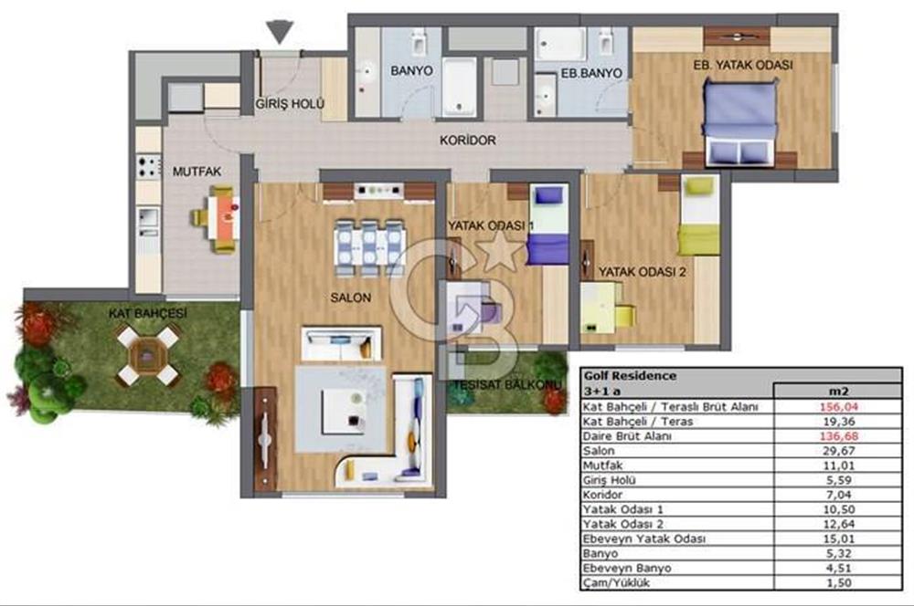 BAŞAKŞEHİR AĞAOĞLU MY WORLD EUROPE VADİ CEPHE SATILIK 3+1 DAİRE