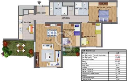 BAŞAKŞEHİR AĞAOĞLU MY WORLD EUROPE VADİ CEPHE SATILIK 3+1 DAİRE