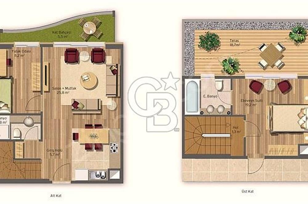 SİNPAŞ KELEBEKİA SİTESİ BENZERSİZ KİRALIK 125m2 2+1 TERAS DUBLEKS DAİRE FIRSATI