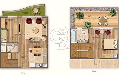SİNPAŞ KELEBEKİA SİTESİ BENZERSİZ KİRALIK 125m2 2+1 TERAS DUBLEKS DAİRE FIRSATI