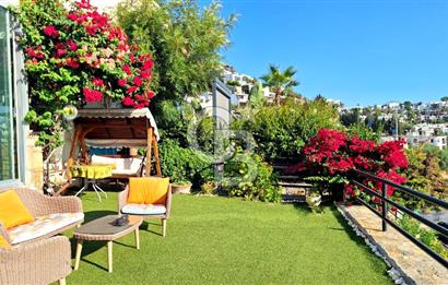 Gümüşlük Koyunbaba’da Deniz Manzaralı Bahçe Katı; Satılık Daire