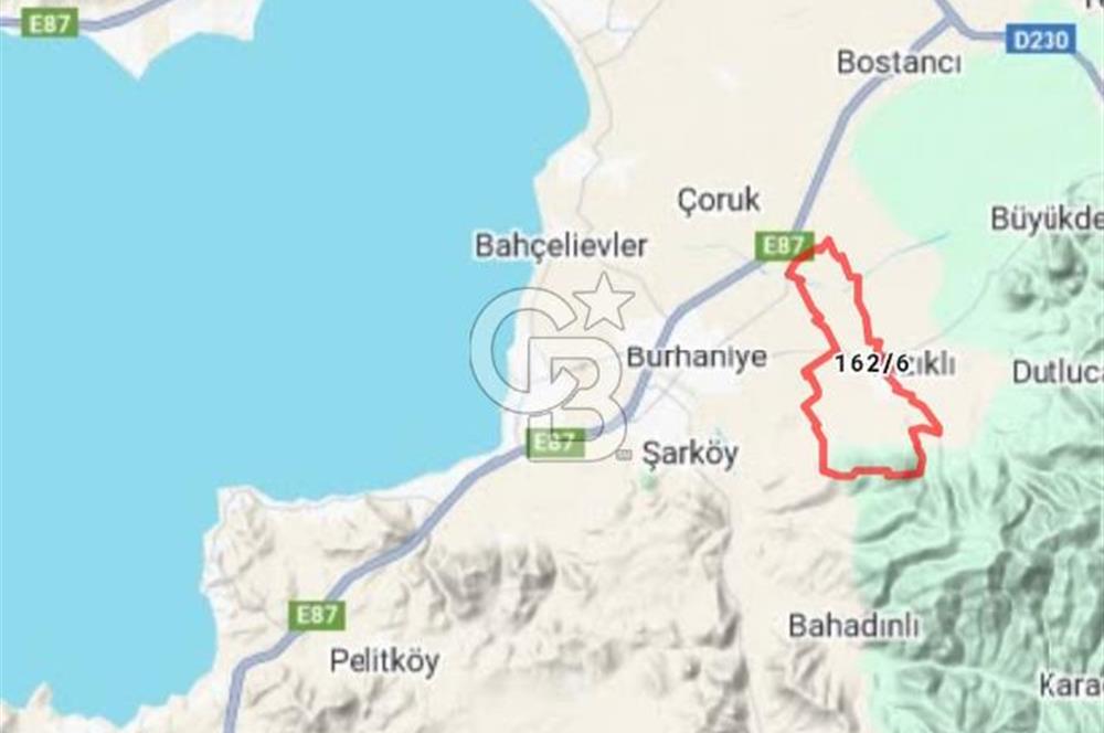 Balıkesir Burhaniye Börezli'de Satılık İmar Sınırında Ana Yola Cephe 4 Dönüm Tarla