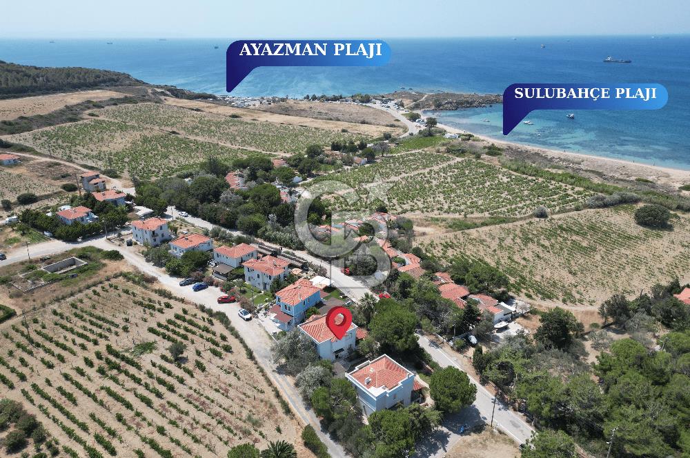 BOZCAADA SULUBAHÇE MEVKİİNDE GENİŞ BAHÇELİ SATILIK 2+1 YAZLIK