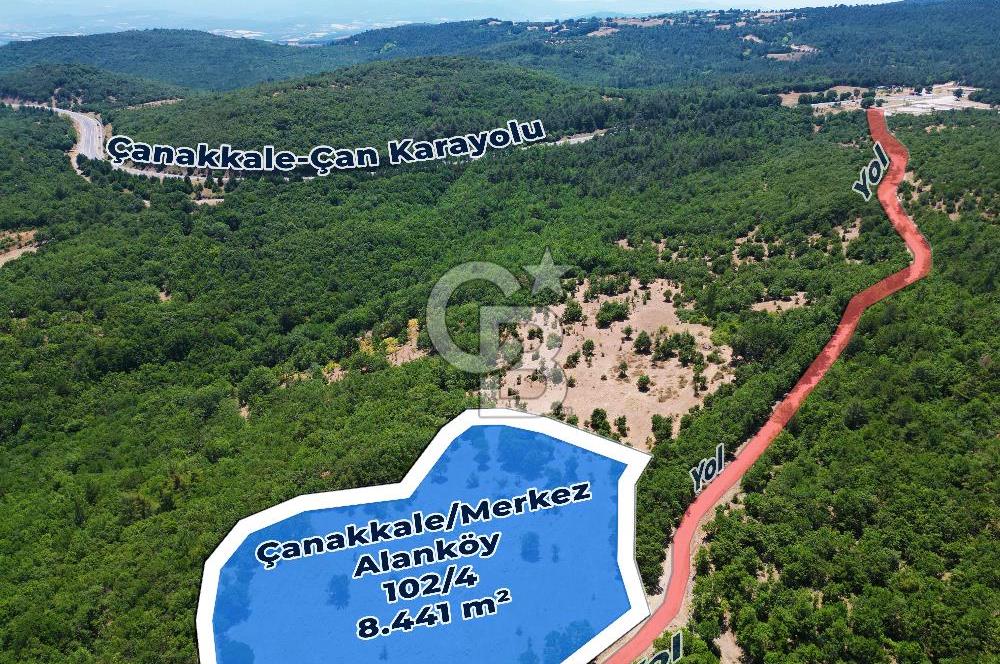 Çanakkale Merkez Alanköy’de Yatırımlık 8.441 m² Tarla!