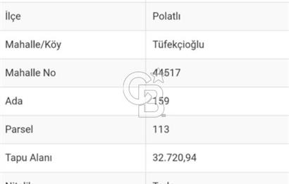 Ankara Polatlı da Fırsat Yatırımlık Tarla
