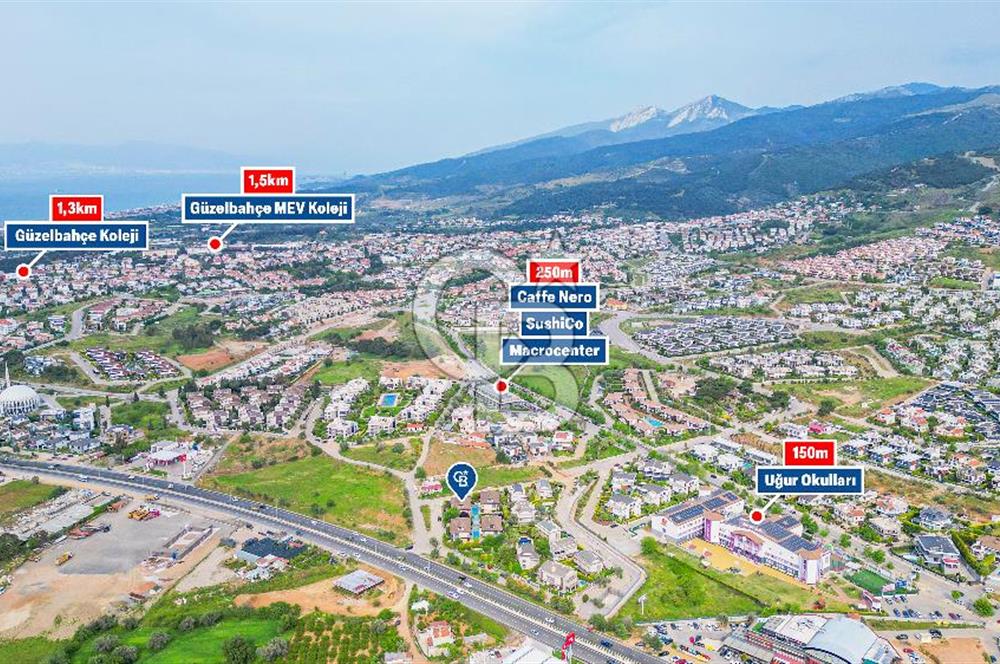 Güzelbahçe Kahramandere Mah. Mimarka Aura Sitesi Havuzlu Kiralık Villa