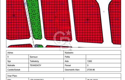 SAMSUN TEKKEKÖY MERKEZ’DE T2 TİCARET İMARLI 2.728 m² ARSA – KAT KARŞILIĞI VERİLECEKTİR!