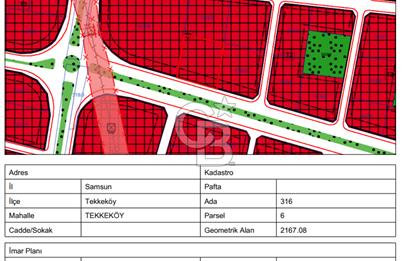 SAMSUN TEKKEKÖY’DE ANA ARTERE YAKIN TİCARİ ARSA – 2.167 m² – KAT KARŞILIĞI VERİLECEKTİR!
