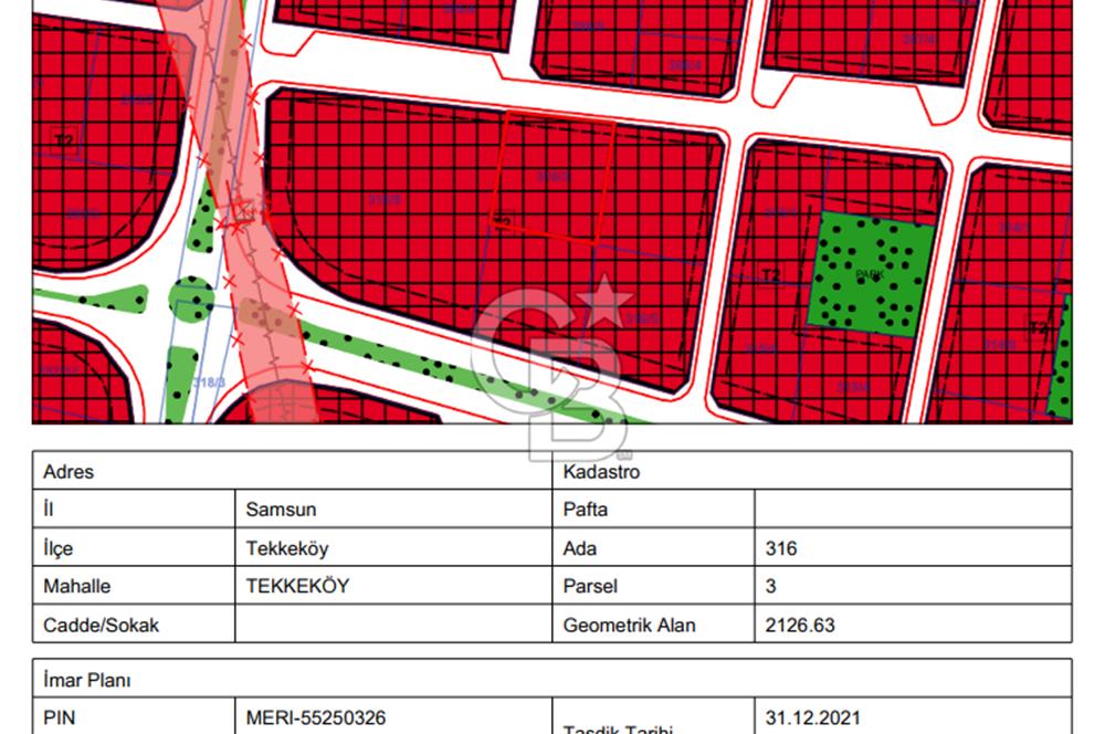 TEKKEKÖY MERKEZ’DE TİCARETİN KALBİNDE – 2.126 m² T2 TİCARET ARSASI – KAT KARŞILIĞI VERİLECEK!