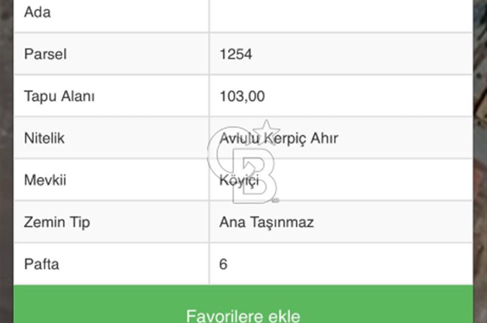 Çivril Işıklıgölde köyiçi içinde yapı olan arsa