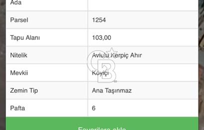 Çivril Işıklıgölde köyiçi içinde yapı olan arsa