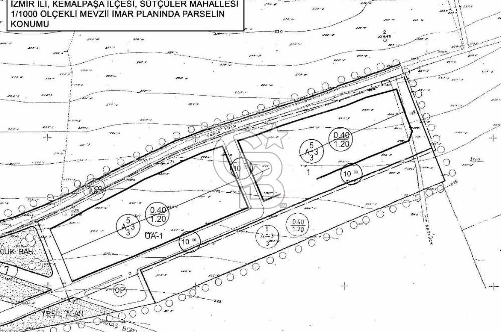 Kemalpaşa Sütçüler'de villa imarlı satılık arsa