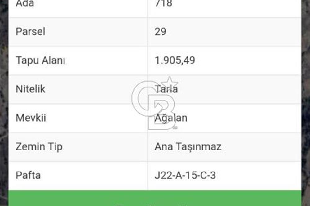 Emet ilçe merkezinde imar dibi yatırımlık arazi