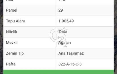 Emet ilçe merkezinde imar dibi yatırımlık arazi