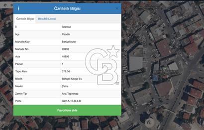 PENDİK BAHÇELİEVLER’DE 379 M2 SATILIK İMARLI ARSA
