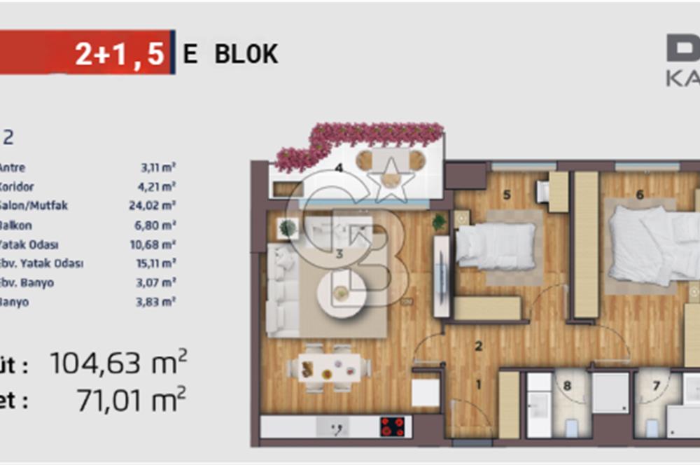 CB MAYA'DAN DKY KARTAL PROJESİ'NDE 2+1 DENİZ MANZARALI DAİRE