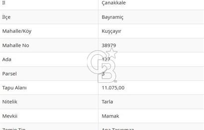 Çanakkale Bayramiç'te yatırımlık satılık tarla