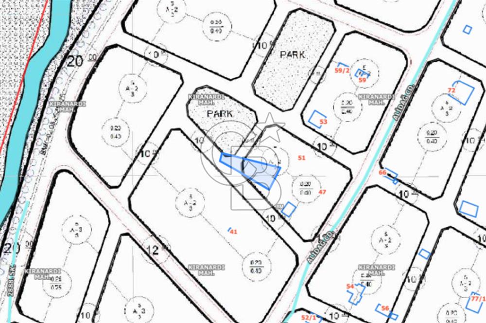KIRANARDI-VİLLA PARSELİ OLMAYA HAZIR-SATILIK 455M2 TARLA