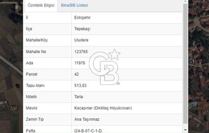 CB CITY'DEN ESKİŞEHİR ULUDERE'NİN İÇİNDE HARİKA TARLA