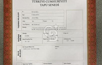 ÜSKÜDAR SALACAKTA EMSALSİZ KEYİFLİ BİR DAİRE SİZLERİ BEKLİYOR